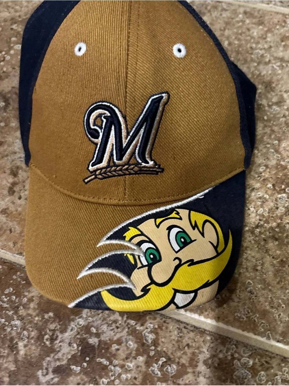 Milwaukee Kids Brown and Black Baseball Cap with Mascot
